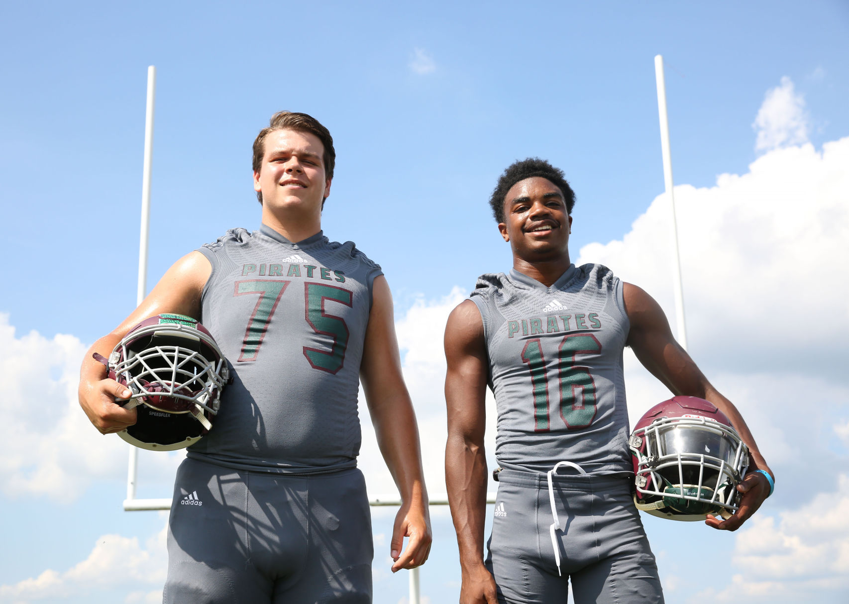 HS football cover shoot